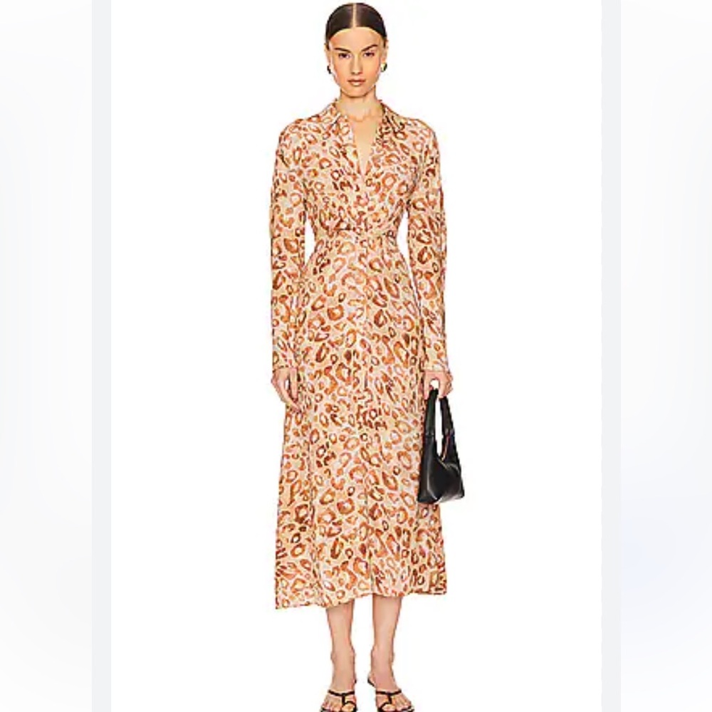 New-Favorite Daughter icon Button Dress in Leo vibes-Resolve Size-6
